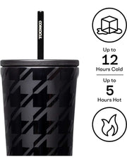 24oz. Cold Cup in Onyx Houndstooth by Corkcicle