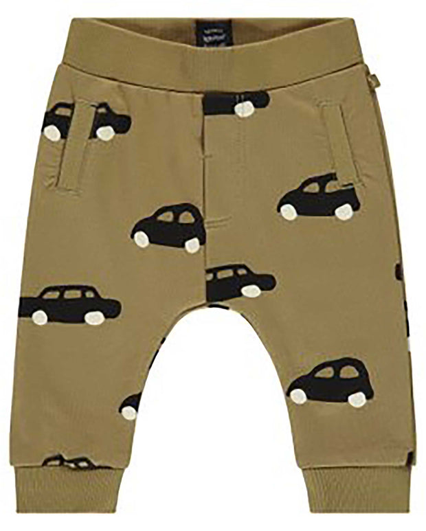 Olive Car Printed Sweatpants