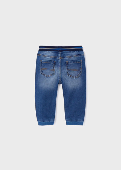 Dark Blue Pull-On Jeans