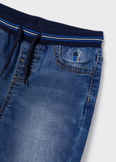 Dark Blue Pull-On Jeans