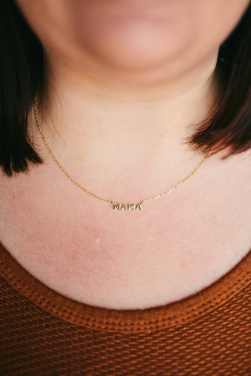 MAMA Gold Plated Stationery Necklace