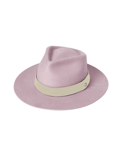 Cara Women’s Wide Brim Fedora Hat - Pink