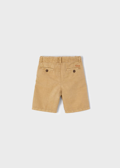 Camel Linen Bermuda Shorts (2-6Y)