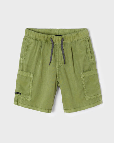 Tencel Boys Bermuda Shorts - Olive