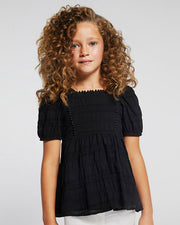 Black Tween Voile Blouse