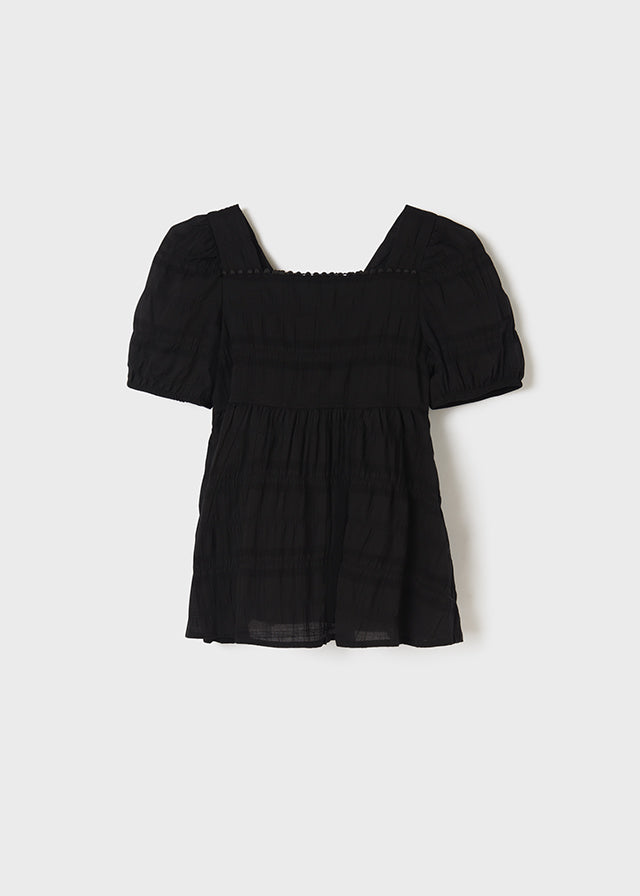 Black Tween Voile Blouse