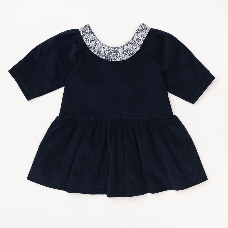 Celebration Dress in Midnight Corduroy by Thimble Collection
