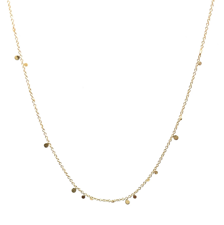 Tiny Dot Necklace in Gold