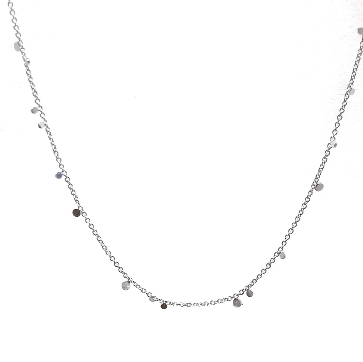 Tiny Dot Necklace in Silver
