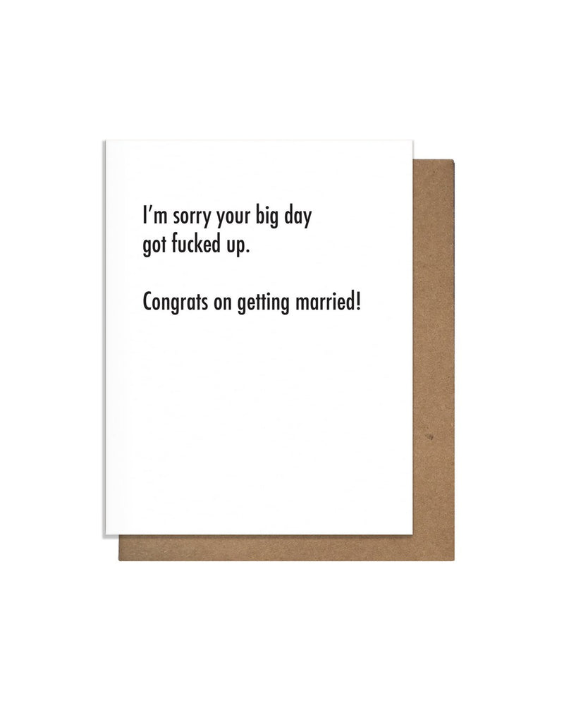 Big Day Letterpress Card