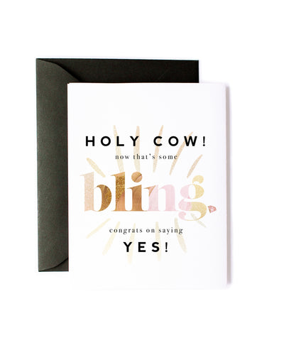 Holy Cow That's Some Bling Engagement Card