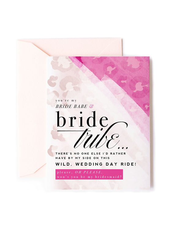 Bride Tribe, Will You Be My Bridesmaid? Wedding Card