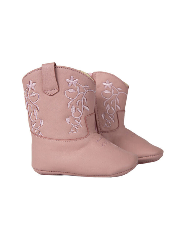 Genuine Leather Baby Cowboy Boots - Bristol Pink