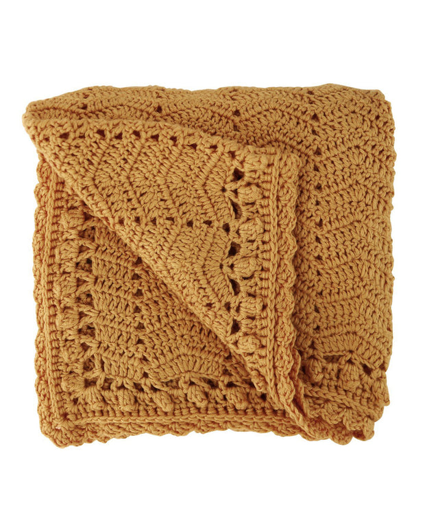 Handmade Crotchet Baby Blanket - Cinnamon