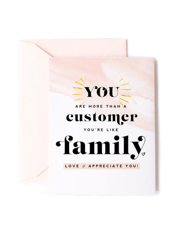 More Than A Customer Client Appreciation Card