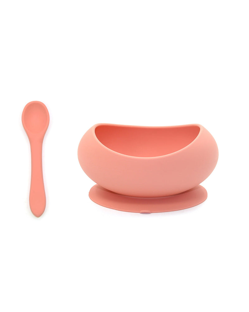 Suction Bowl & Spoon Set - Guava