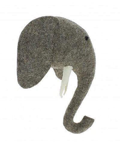 Handmade Felt Mini Animal Head - Elephant