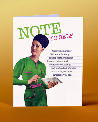 Note to Self Greeting Card