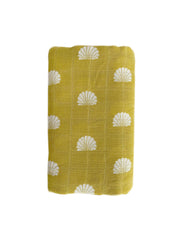 Bamboo & Cotton Muslin Swaddle Pear Shell Print