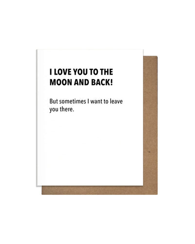 Moon And Back Letterpress Card