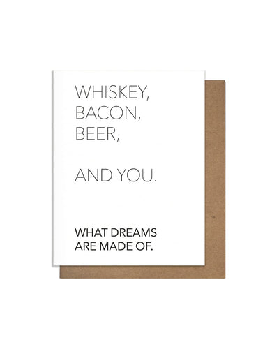 Whiskey And You Letterpress Card