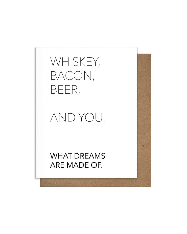 Whiskey And You Letterpress Card