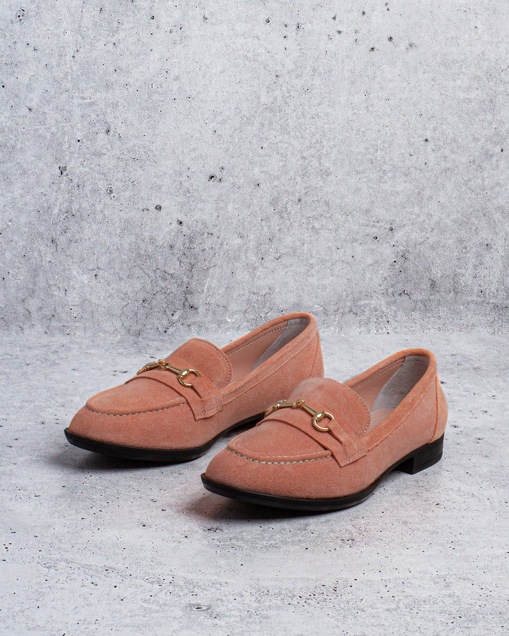 The Myrtle Suede Loafers  - Rose