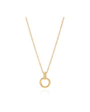 Smooth Drop Circle Charity Necklace by Anna Beck