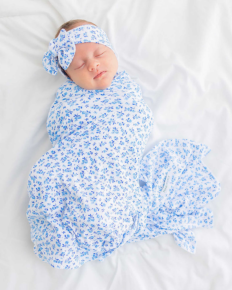 Andina Infant Swaddle & Headwrap Set by Posh Peanut