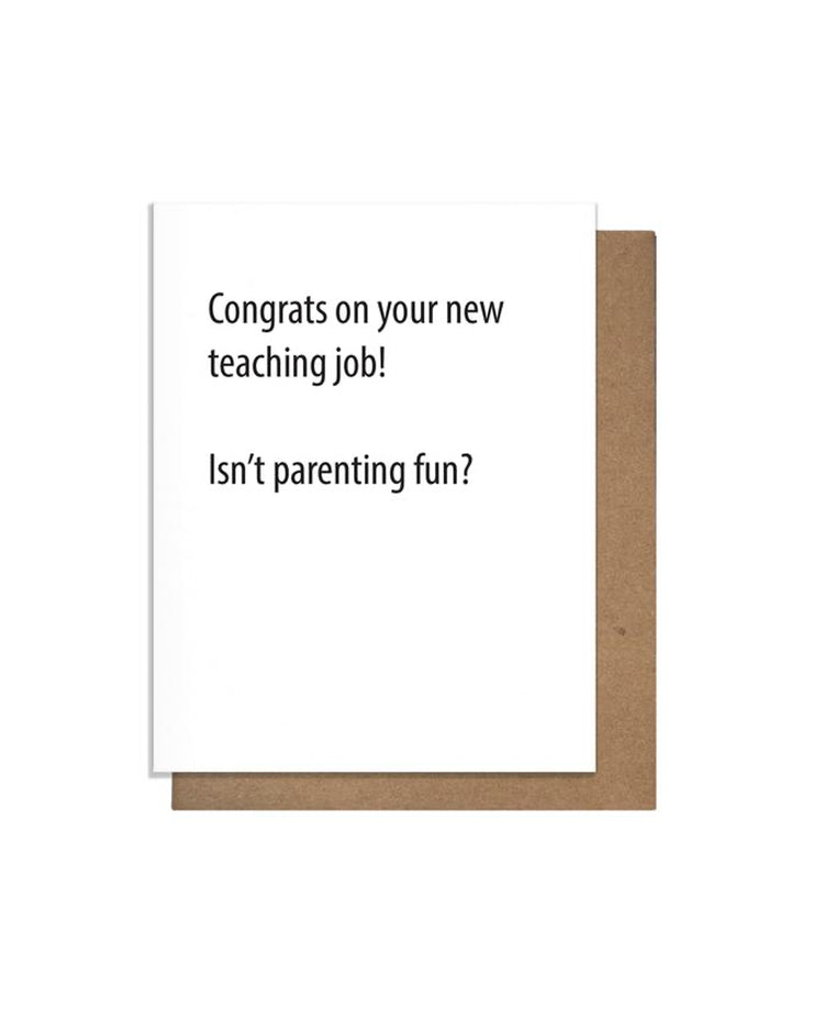 Teaching Job Letterpress Card