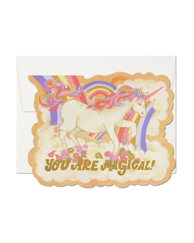 Magical Unicorn Die Cut Foil Love Card