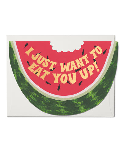 Juicy Watermelon Die Cut Foil Love Card