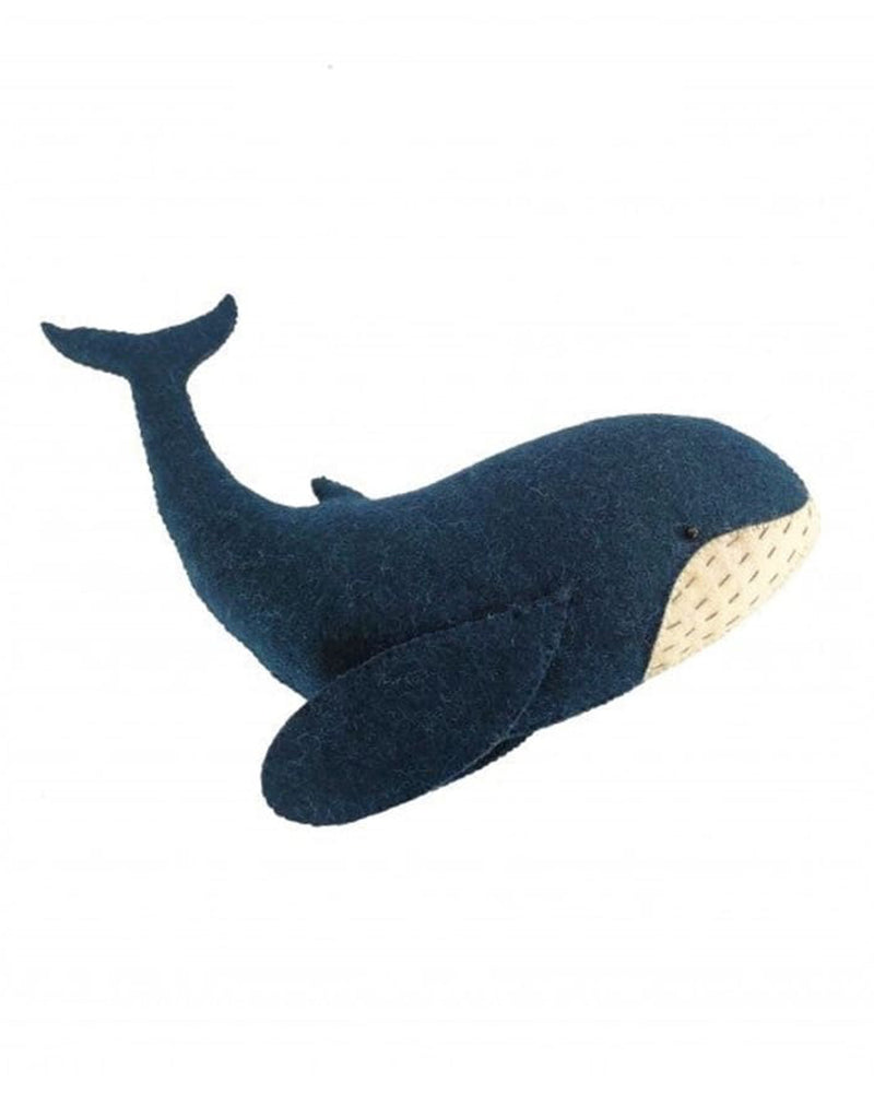 Handmade Felt Mini Animal Head - Whale